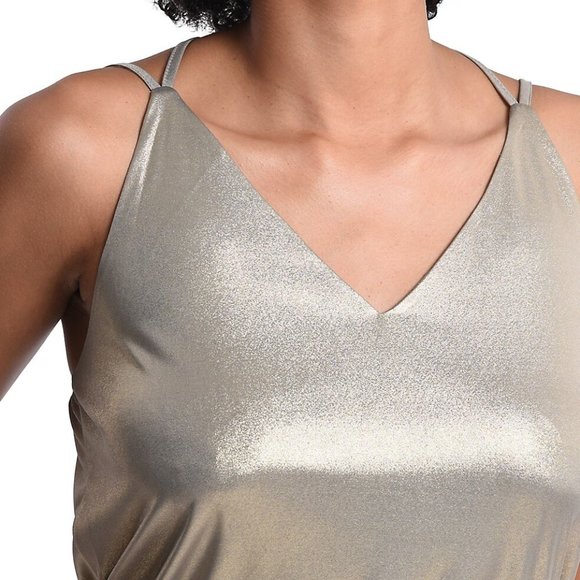 Gold Lame Disco Tank Top - Picture 1 of 3